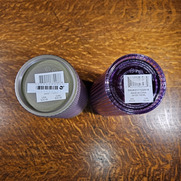 Starbucks Green & Purple Studded Gradient Cold Cup Tumbler, Venti 24oz Set Of 2 - Picture 4 of 8